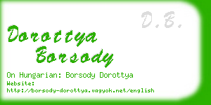 dorottya borsody business card